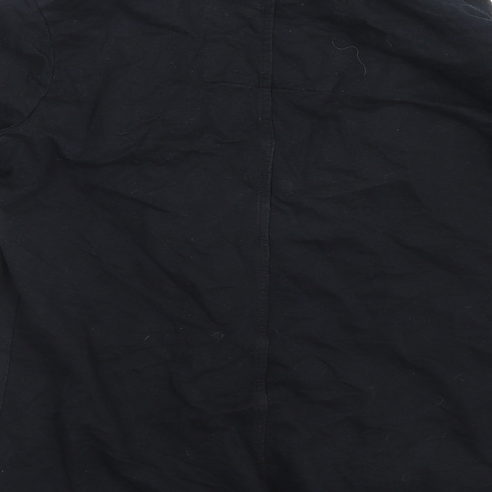 Denim & Co. Womens Black   Overcoat Blazer