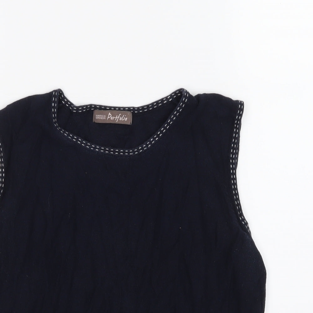 Marks and Spencer Womens Blue   Jersey Tank Size 14