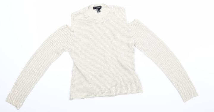 Primark Womens Beige Striped  Pullover Jumper Size 6