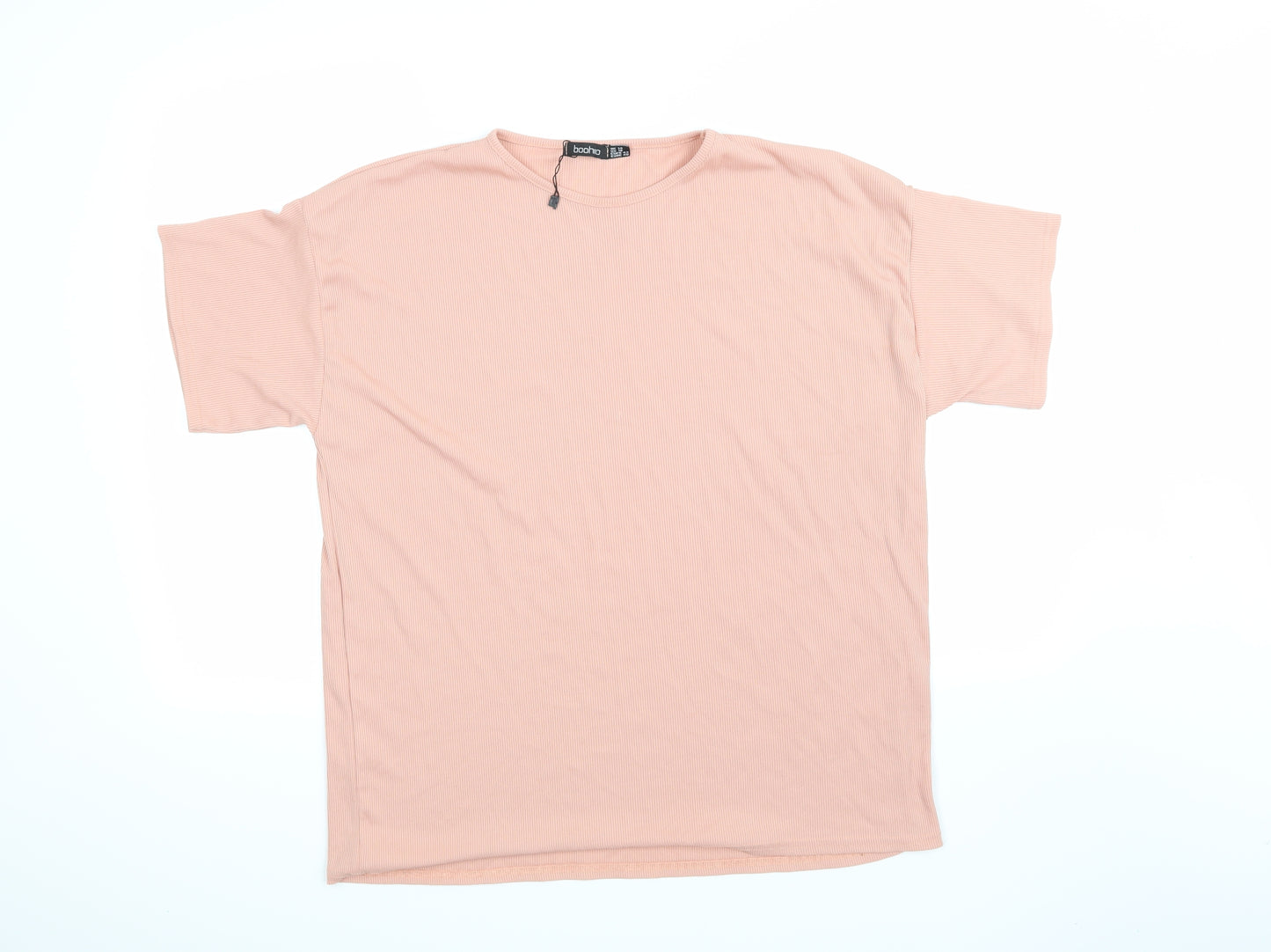 Boohoo Womens Pink   Jersey T-Shirt Size 14