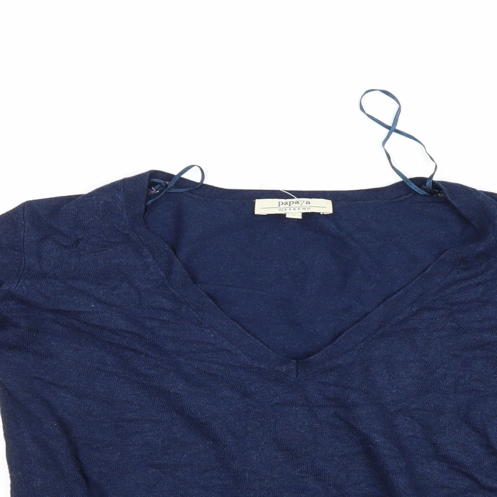 Papaya Womens Blue   Jersey Blouse Size 8