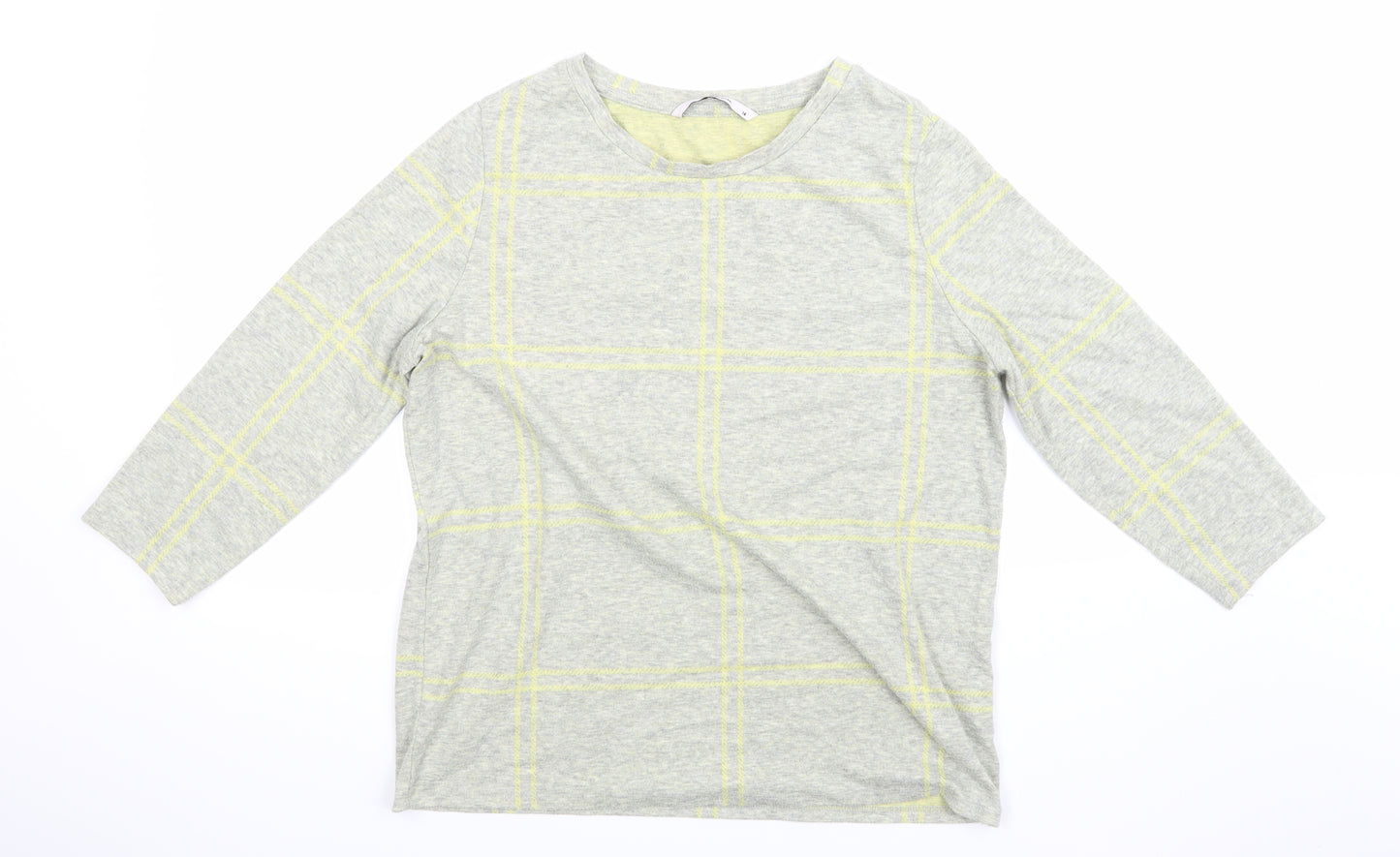 Tu Woman Womens Grey Check  Pullover Jumper Size 14