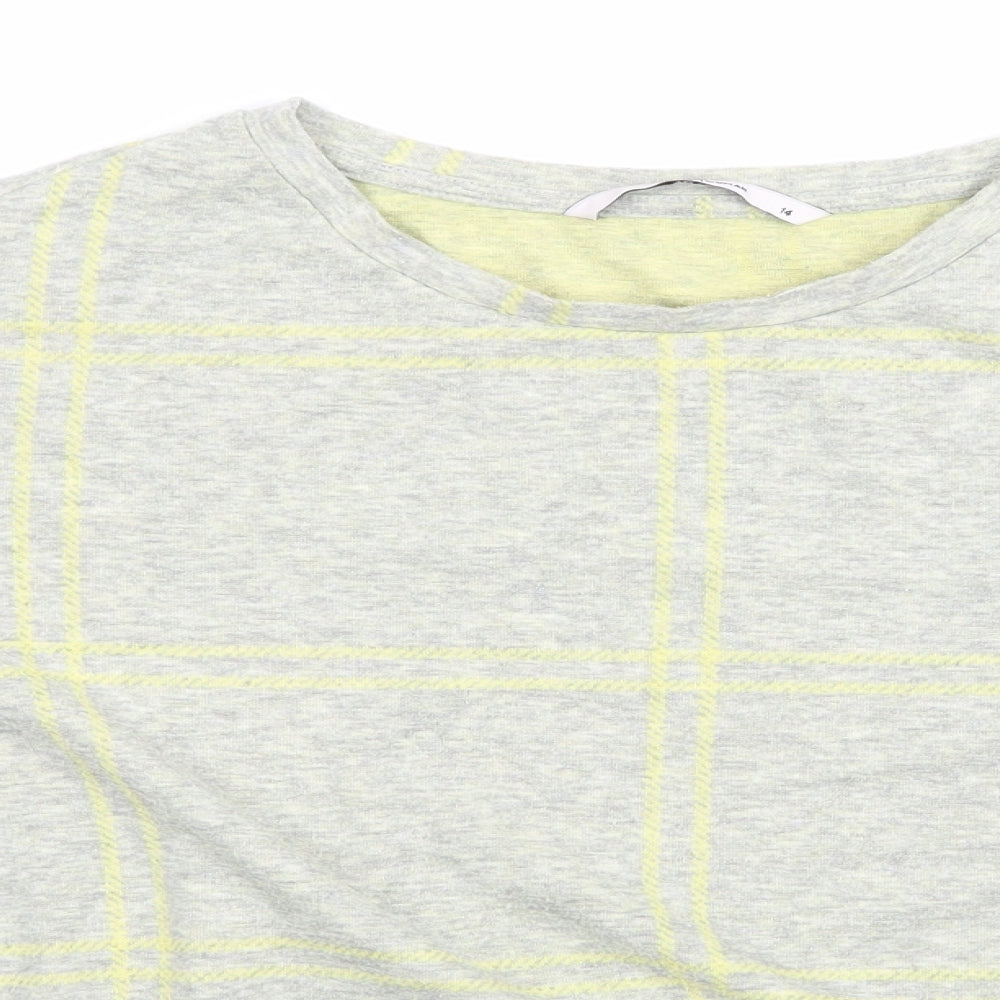 Tu Woman Womens Grey Check  Pullover Jumper Size 14