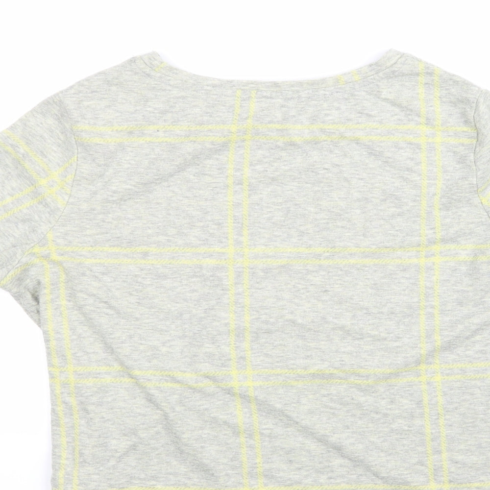 Tu Woman Womens Grey Check  Pullover Jumper Size 14