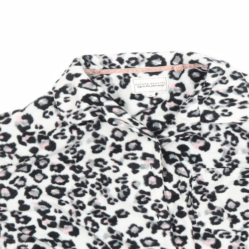NEXT Womens White Animal Print  Top Pyjama Top Size 4