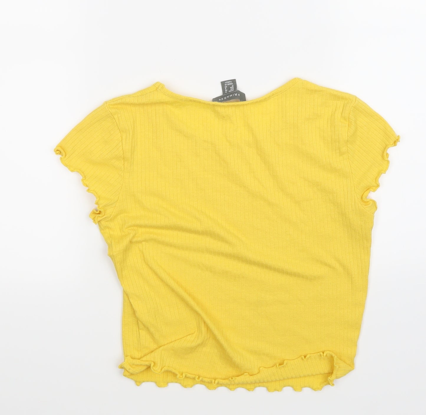 Primark Womens Yellow   Jersey T-Shirt Size 8