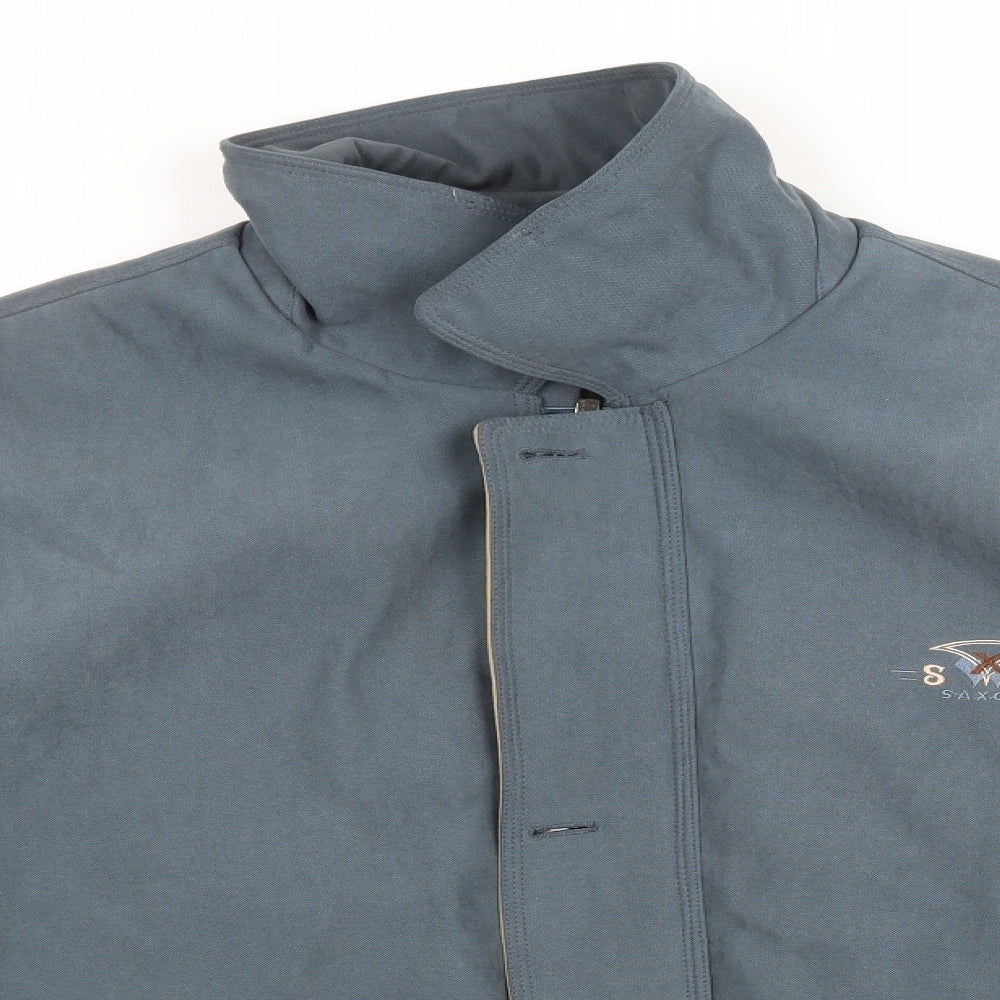 Saxon Mens Blue   Overcoat Jacket Size 3XL