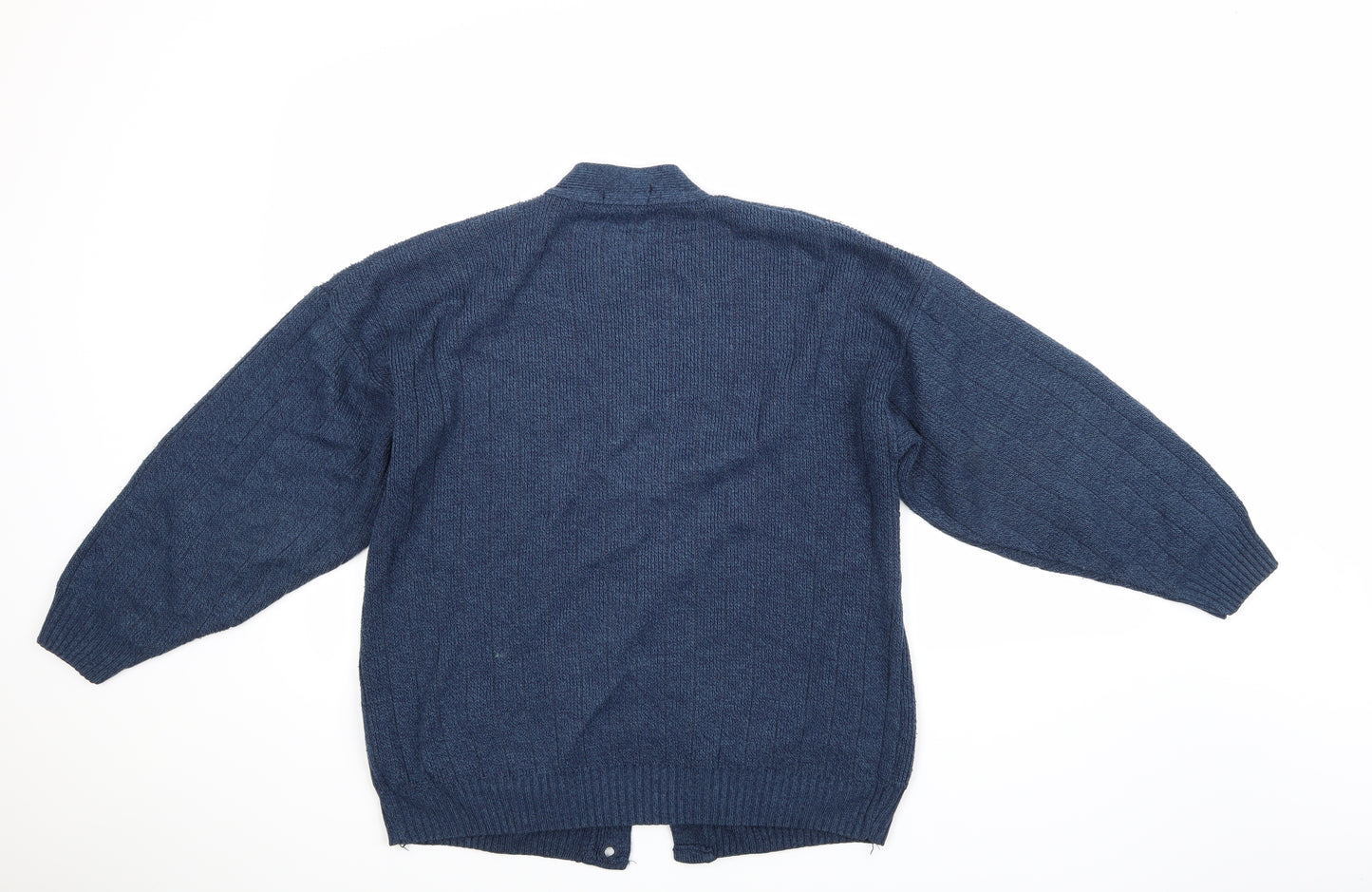nobel Mens Blue Argyle/Diamond  Cardigan Jumper Size M