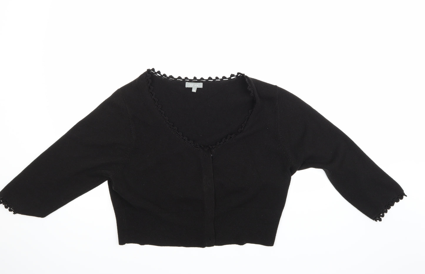 Marks and Spencer Womens Black   Cardigan Jumper Size 18