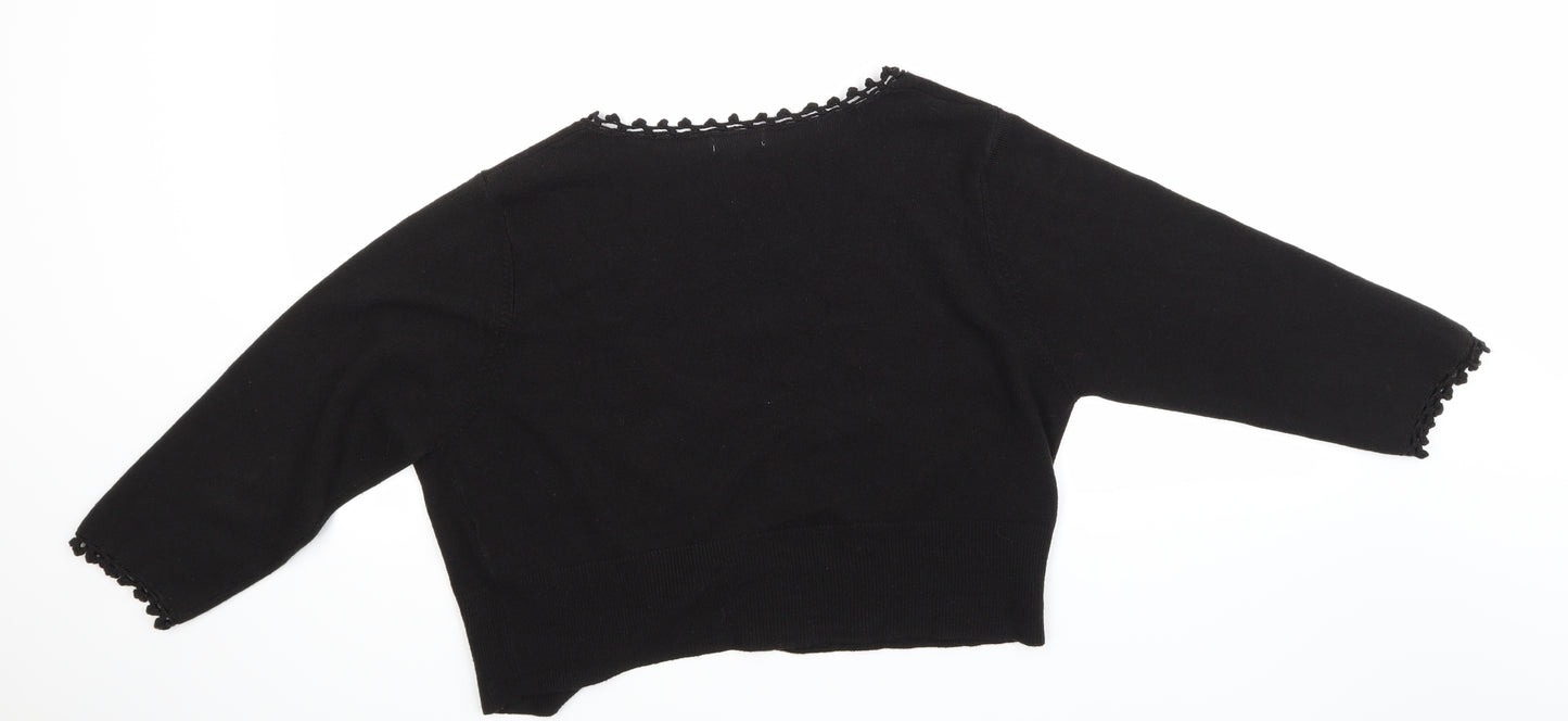 Marks and Spencer Womens Black   Cardigan Jumper Size 18