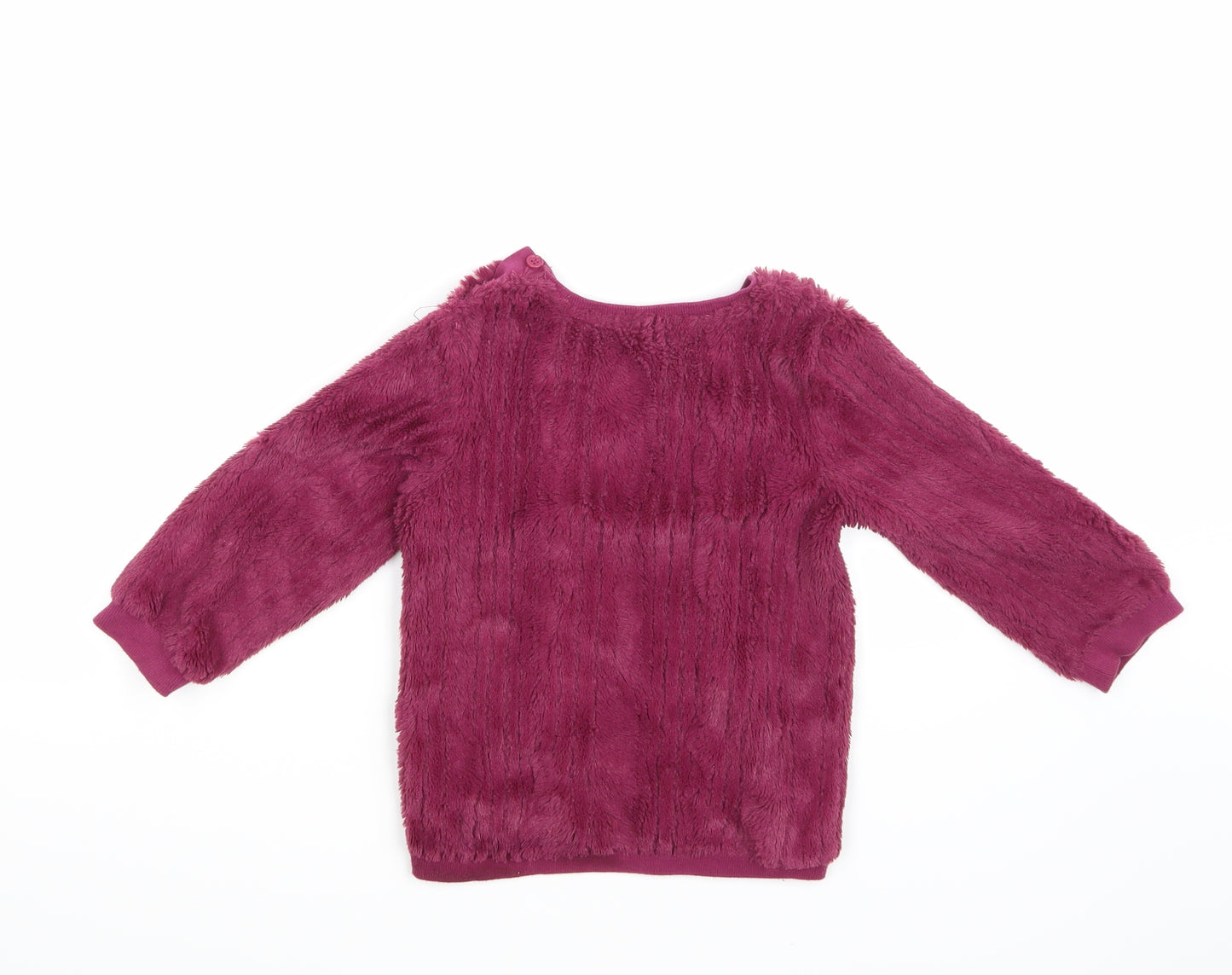 Preworn Girls Purple   Pullover Jumper Size 3-4 Years