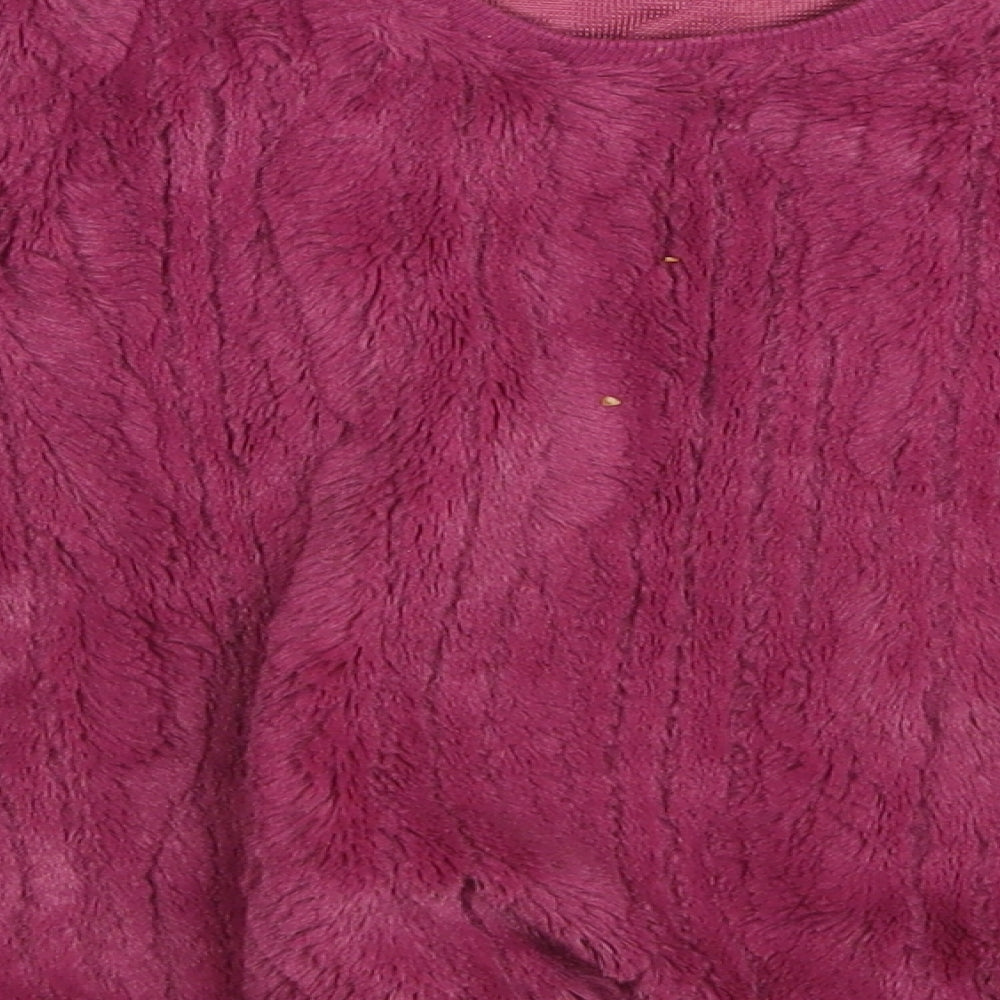 Preworn Girls Purple   Pullover Jumper Size 3-4 Years