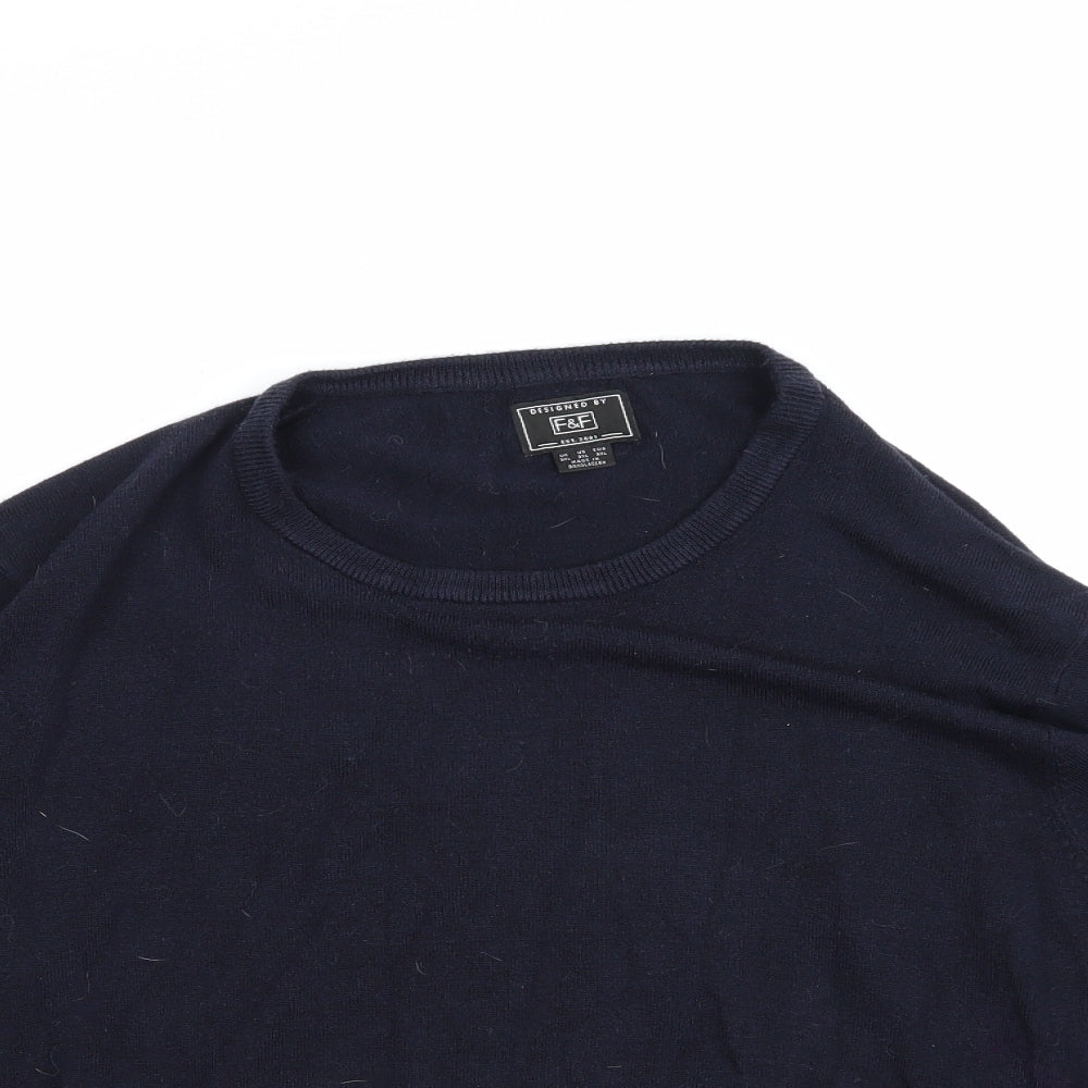 F&F Mens Blue   Pullover Jumper Size 3XL