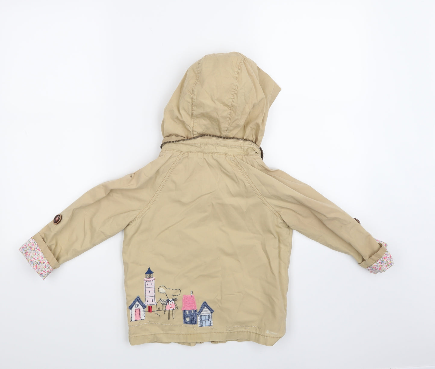 NEXT Girls Beige   Overcoat Coat Size 4-5 Years