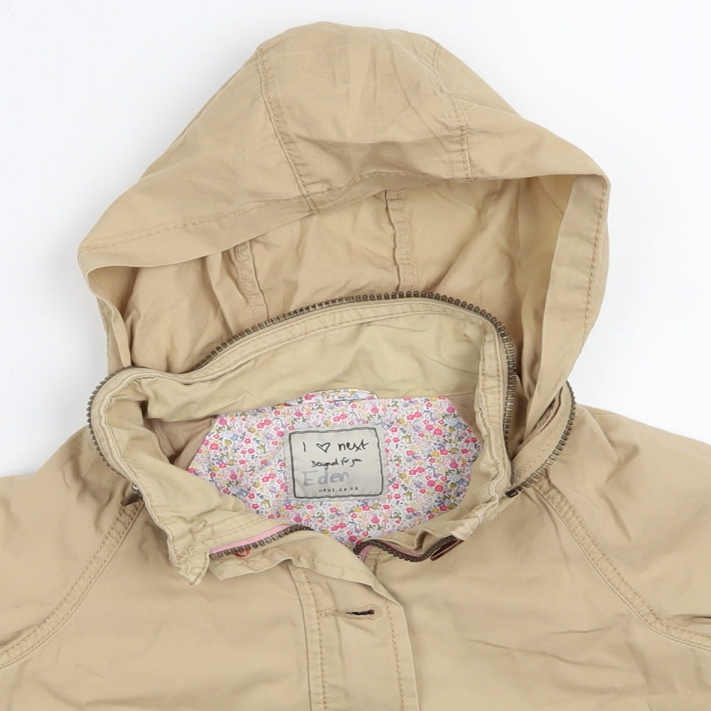 NEXT Girls Beige   Overcoat Coat Size 4-5 Years