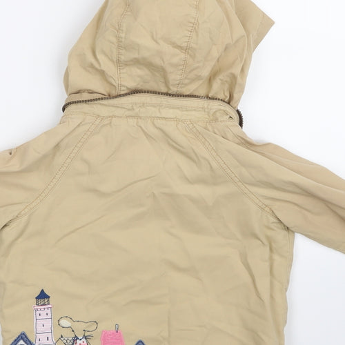 NEXT Girls Beige   Overcoat Coat Size 4-5 Years