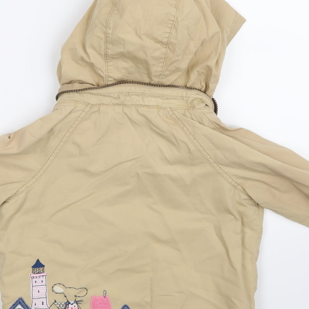 NEXT Girls Beige   Overcoat Coat Size 4-5 Years