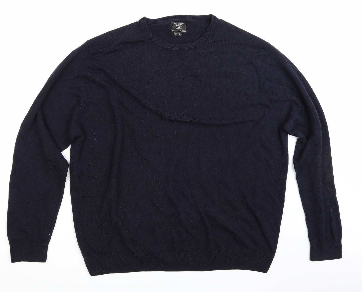 F&F Mens Black   Pullover Jumper Size 3XL
