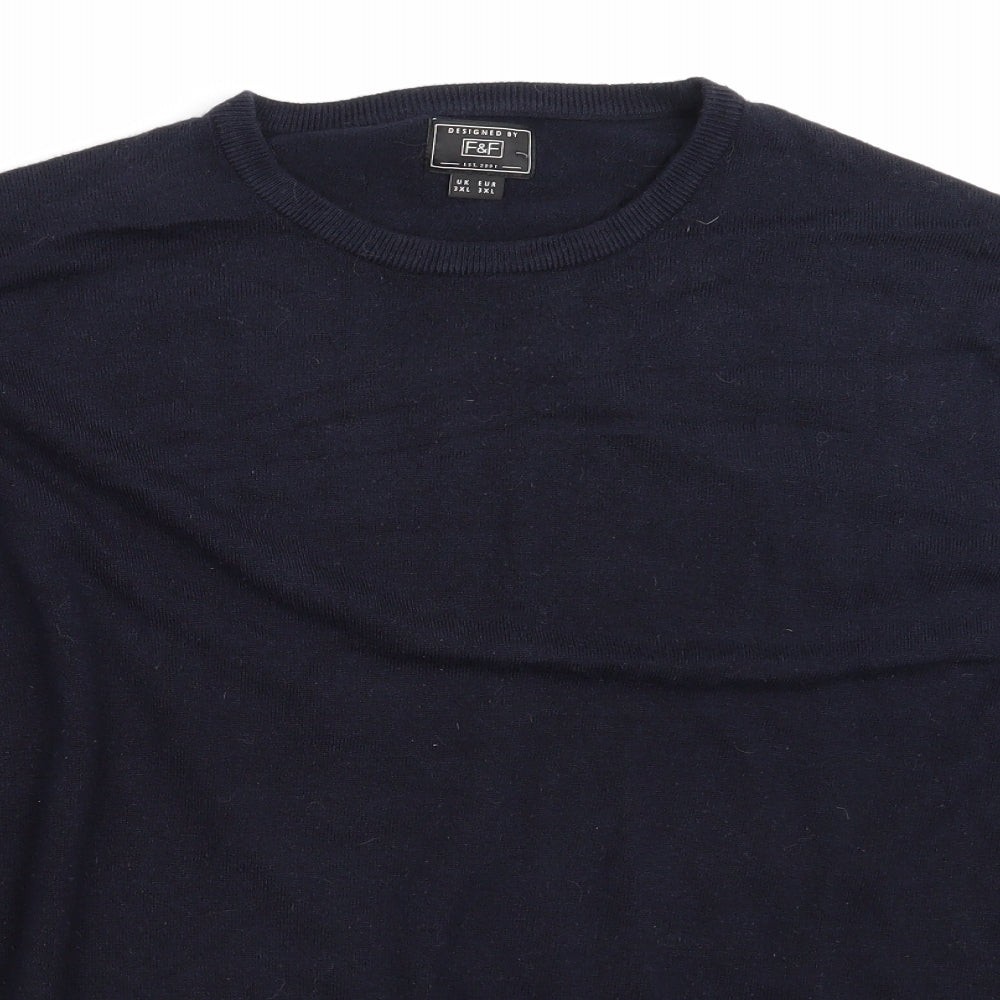 F&F Mens Black   Pullover Jumper Size 3XL