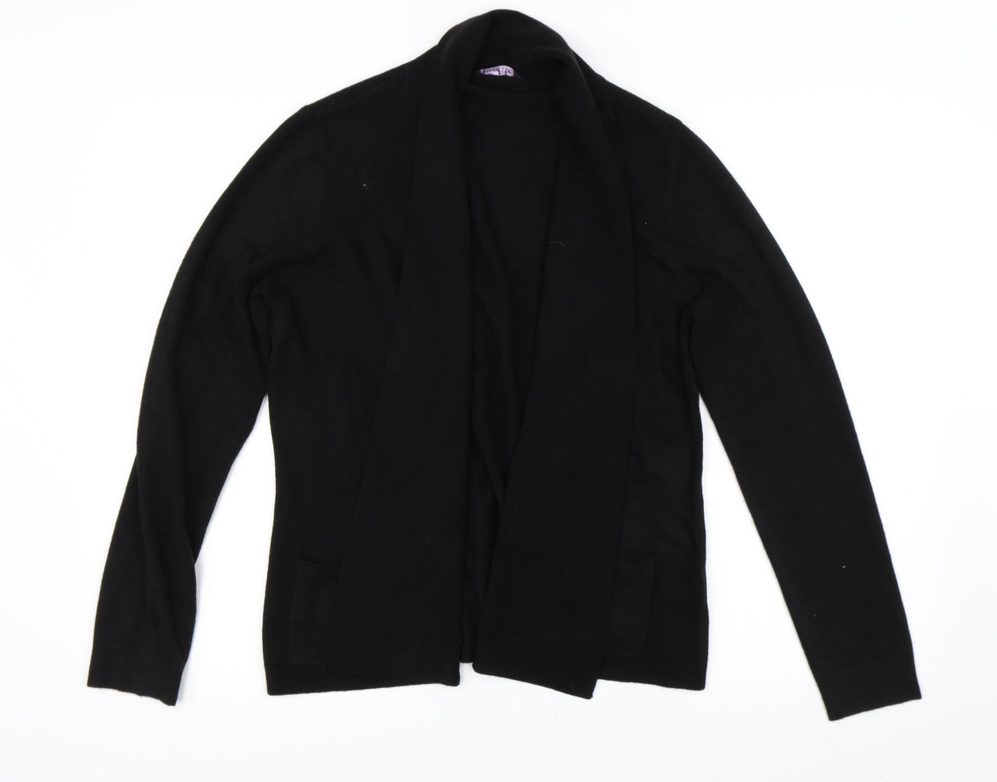 BHS Womens Black   Cape Jumper Size 14