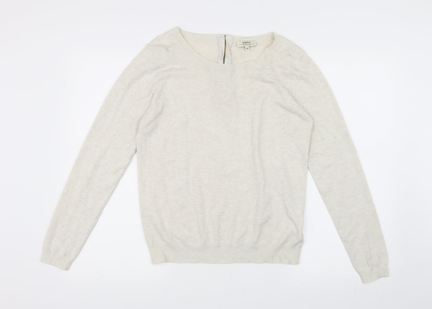 Papaya Womens Beige   Pullover Jumper Size 14