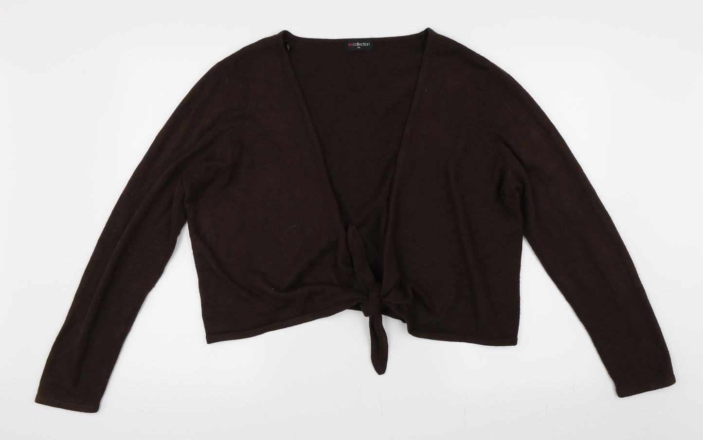 BM Collection Womens Brown   Cardigan Jumper Size XL