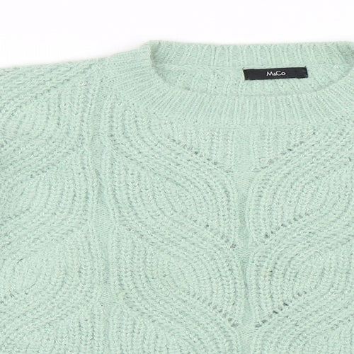 M&Co Womens Green   Pullover Jumper Size 10