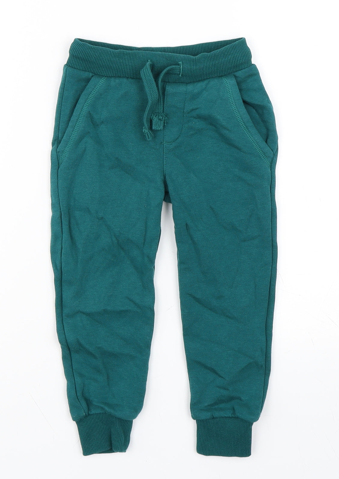 Marks and Spencer Boys Green   Jogger Trousers Size 2-3 Years