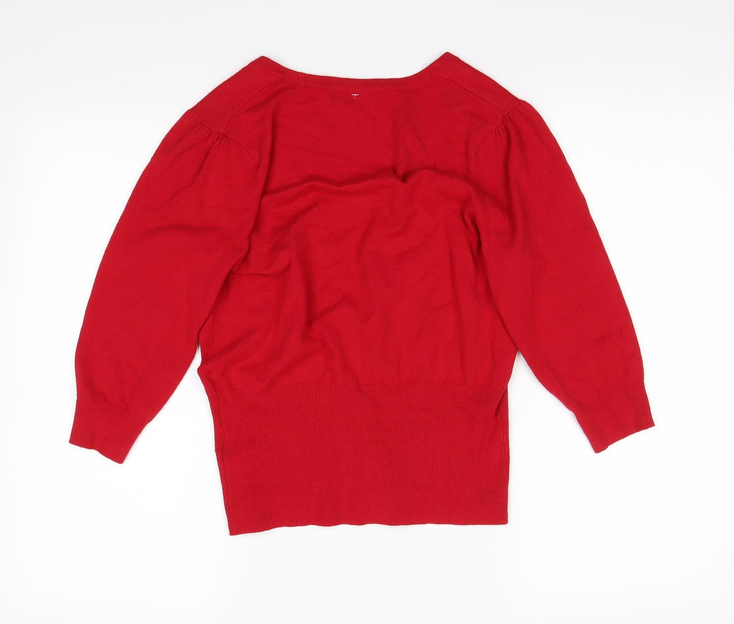 Marks and Spencer Womens Red   Cardigan Jumper Size 12