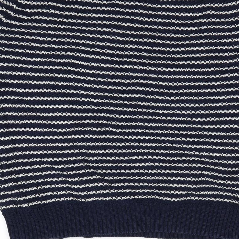 Gap Mens Blue Striped  Pullover Jumper Size L