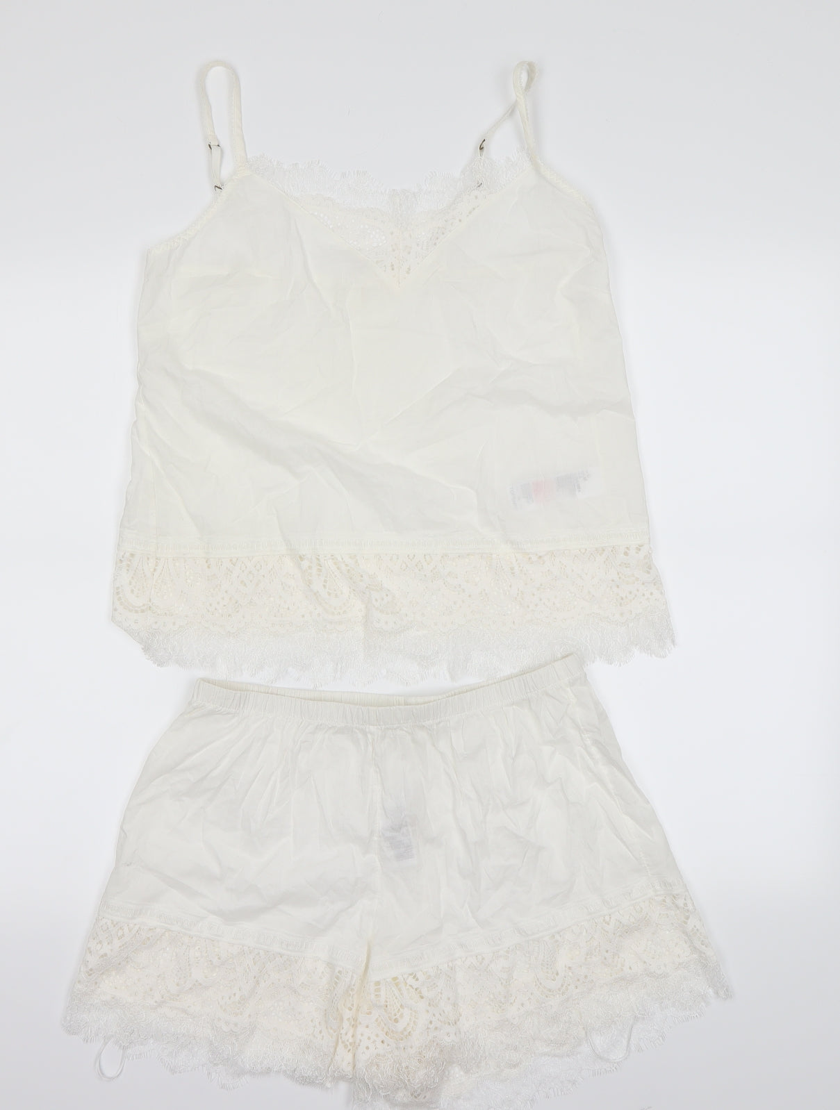 Topshop Womens White Floral  Cami Pyjama Set Size 10