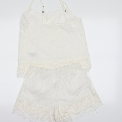 Topshop Womens White Floral  Cami Pyjama Set Size 10