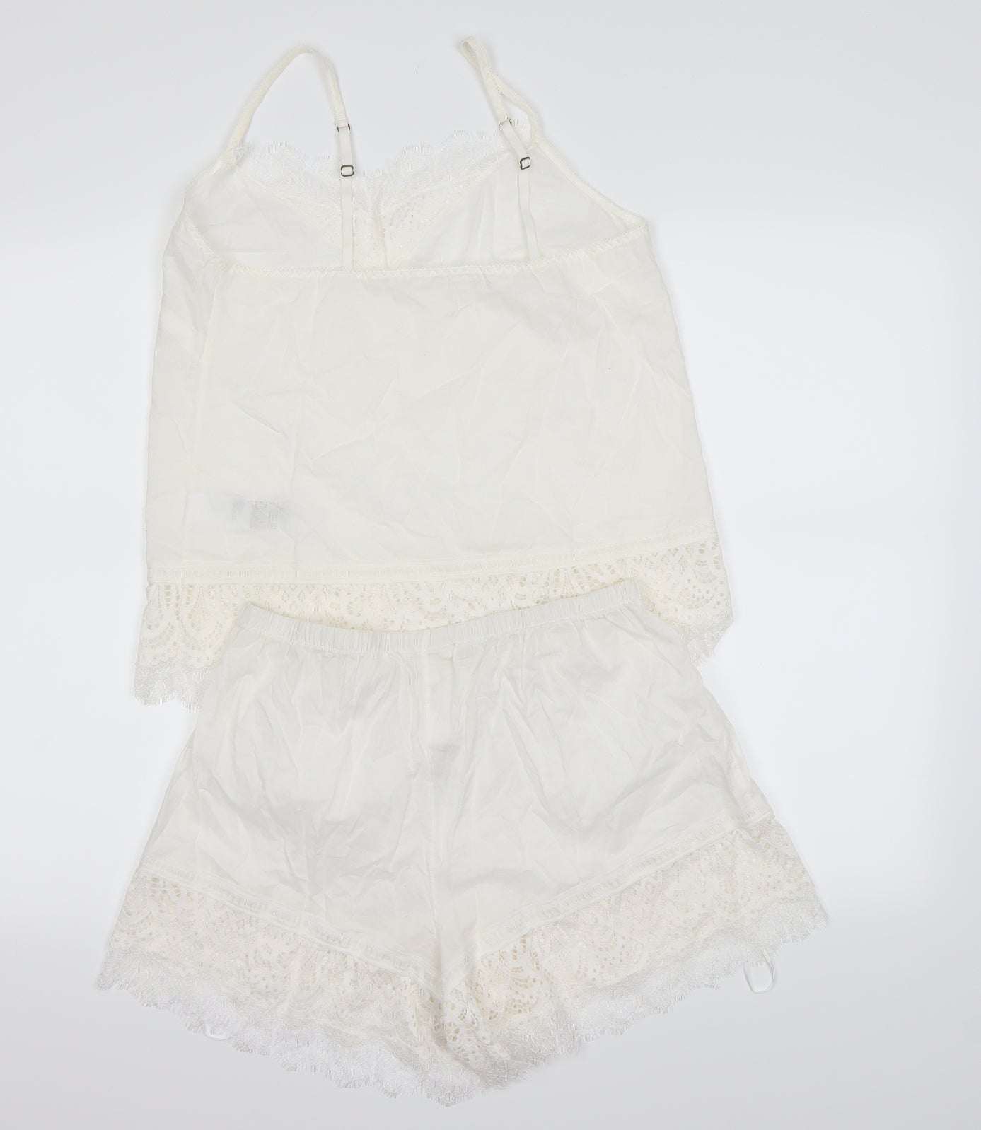 Topshop Womens White Floral  Cami Pyjama Set Size 10
