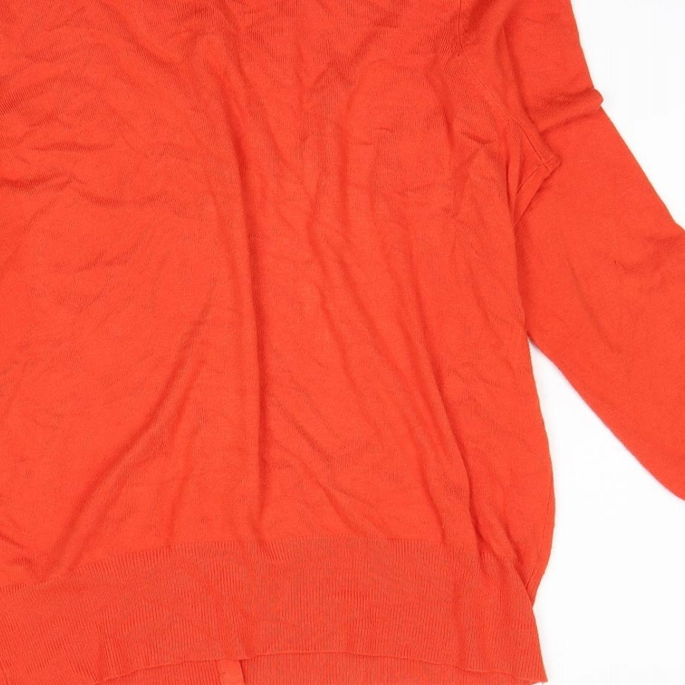 M&S  Womens Red   Cardigan Jumper Size 16