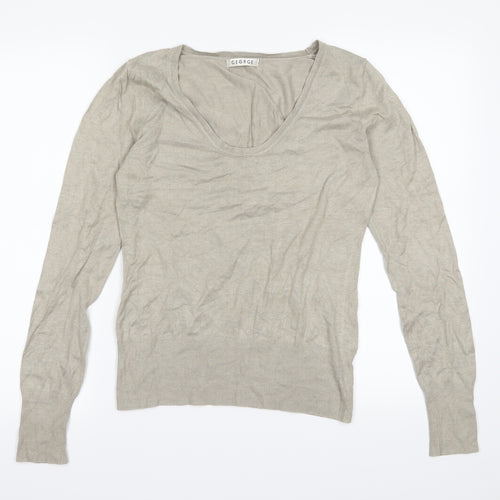 George  Womens Beige   Pullover Sweatshirt Size 12