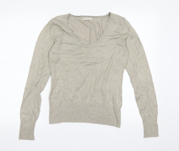George  Womens Beige   Pullover Sweatshirt Size 12