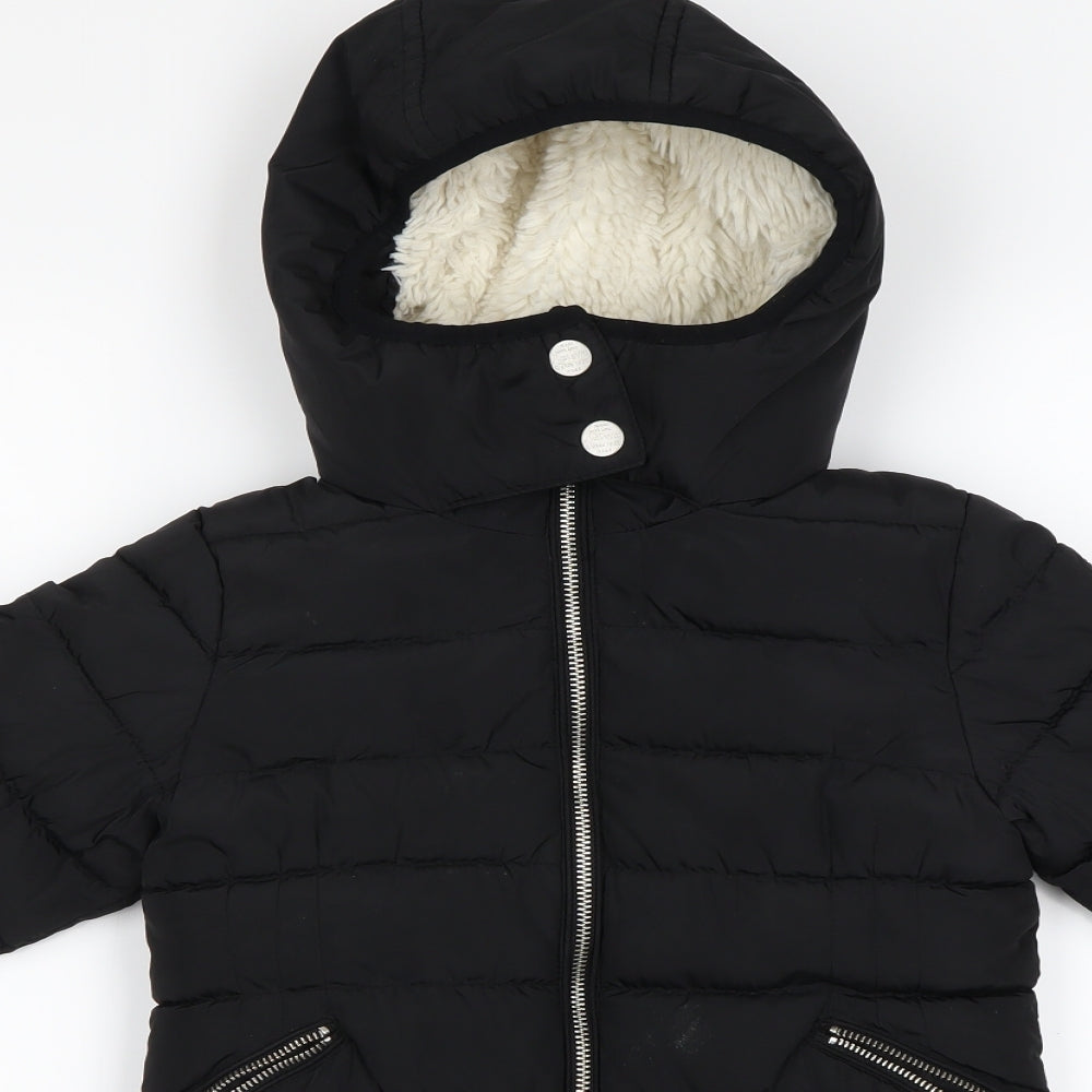 NEXT  Girls Black   Puffer Jacket Coat Size 5 Years