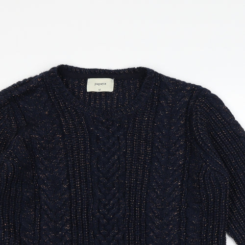 Papaya Womens Blue   Pullover Jumper Size M
