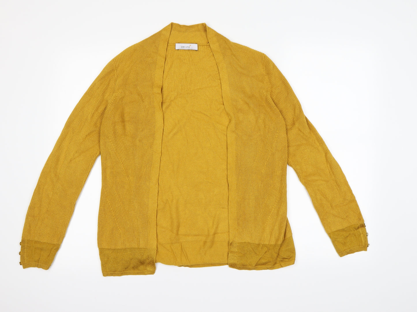 M&S  Womens Yellow   Cardigan Jumper Size 10