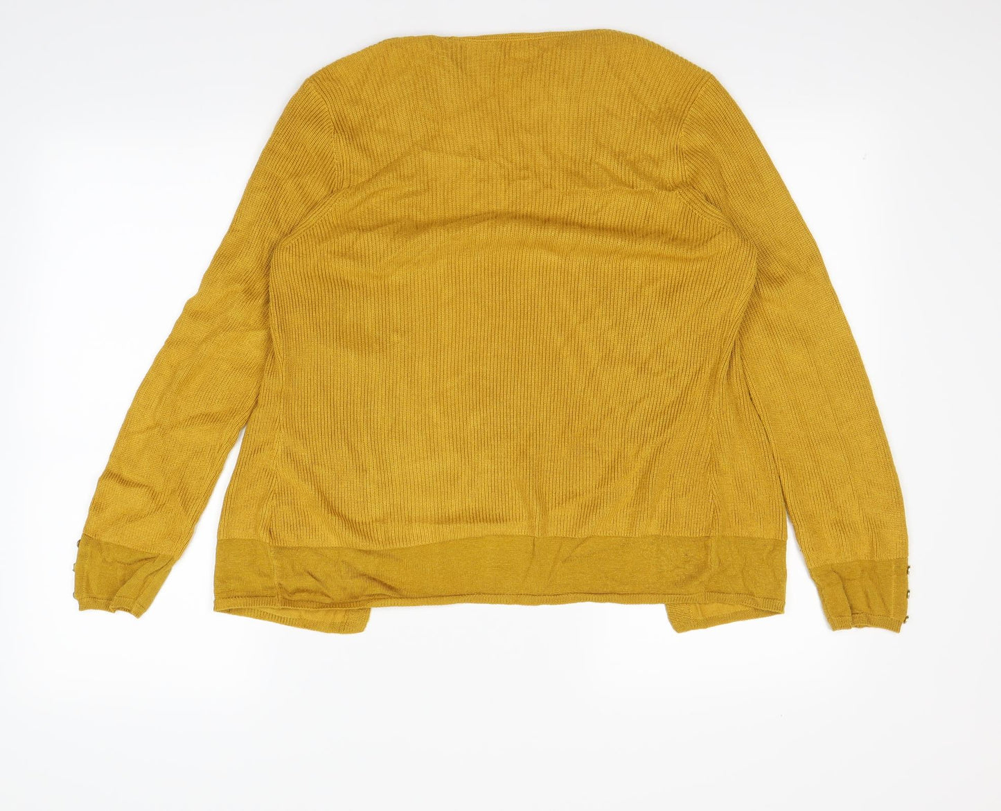M&S  Womens Yellow   Cardigan Jumper Size 10