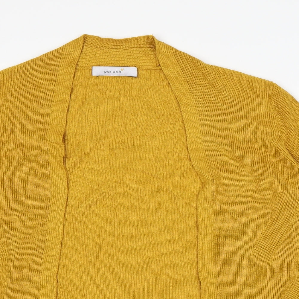 M&S  Womens Yellow   Cardigan Jumper Size 10