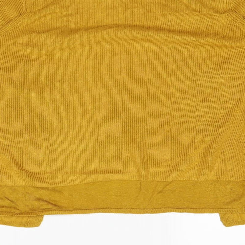 M&S  Womens Yellow   Cardigan Jumper Size 10