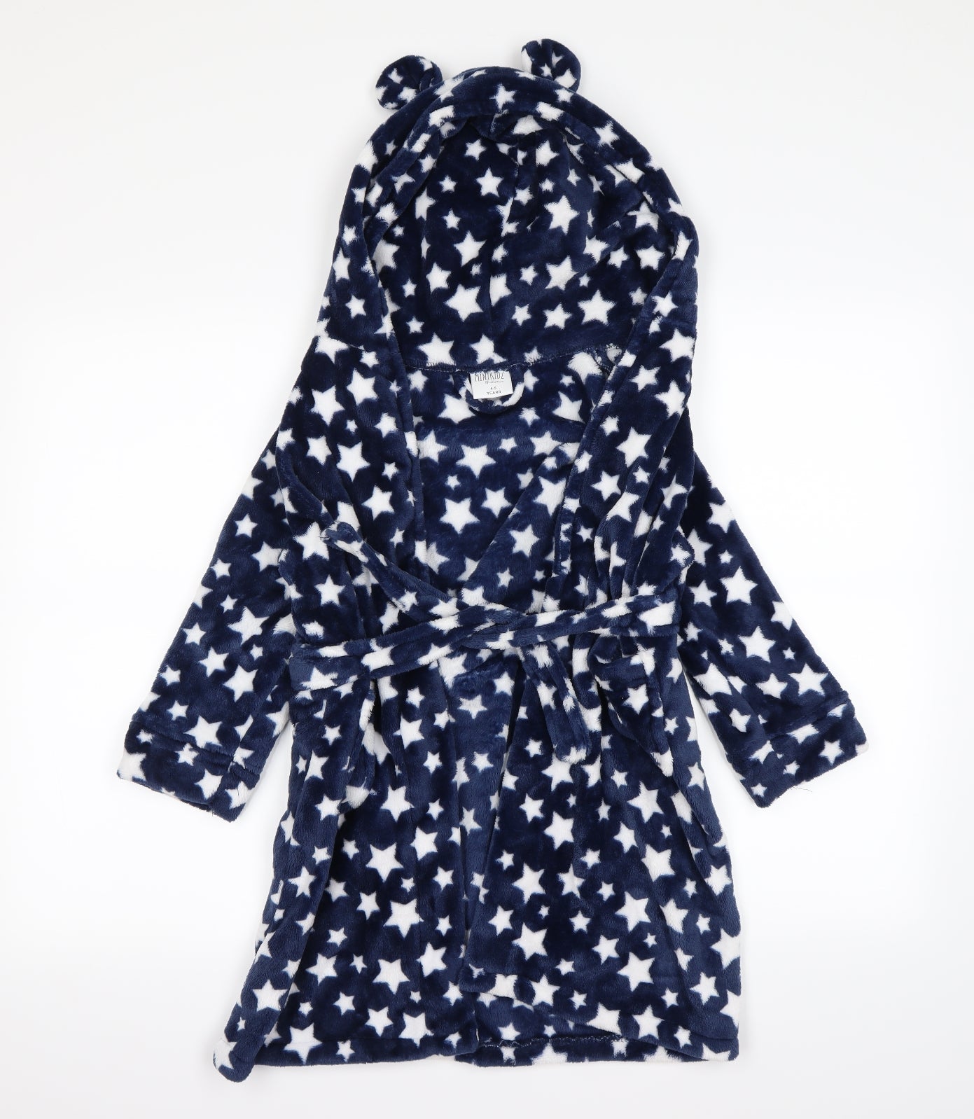 Minikidz Boys Blue Spotted   Robe Size 4-5 Years