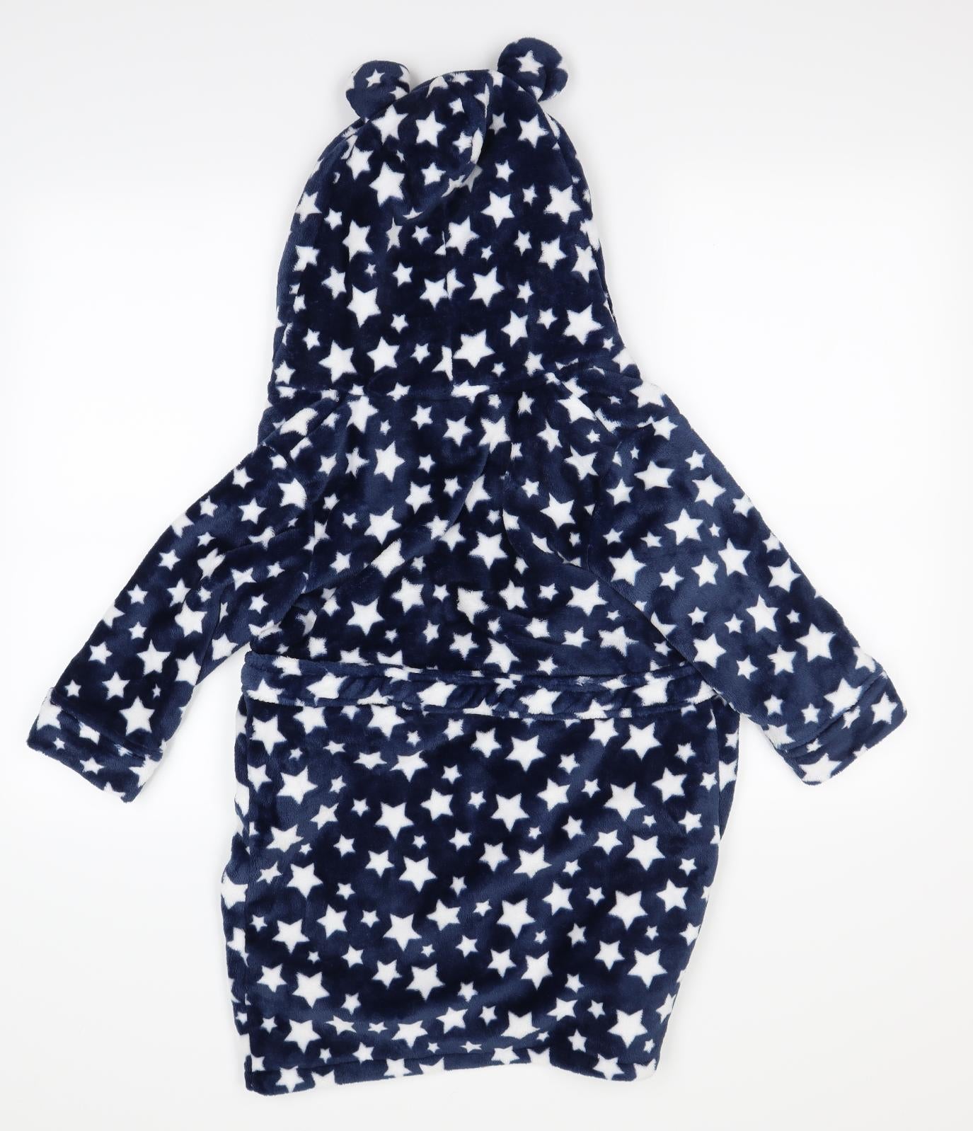 Minikidz Boys Blue Spotted   Robe Size 4-5 Years