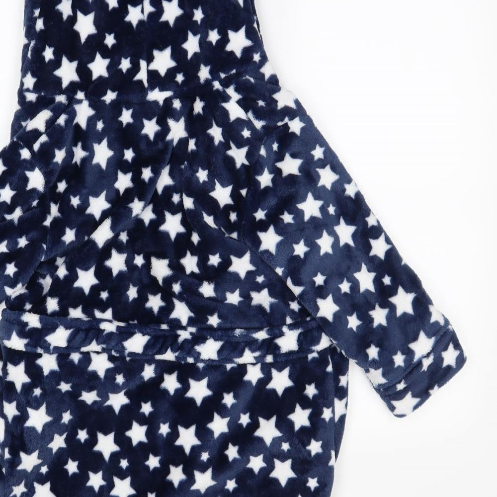 Minikidz Boys Blue Spotted   Robe Size 4-5 Years