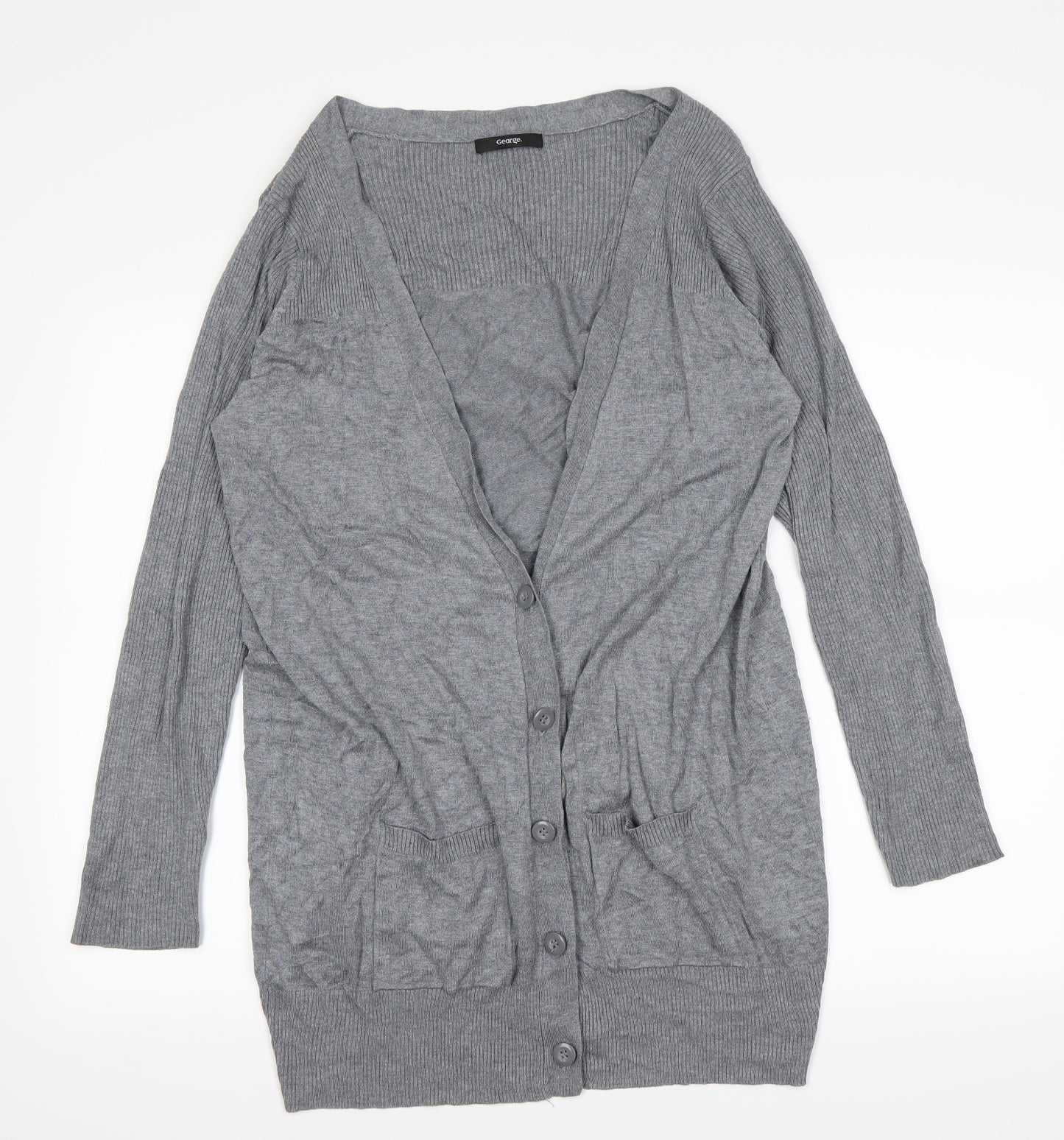 George  Womens Grey   Cardigan Jumper Size 20