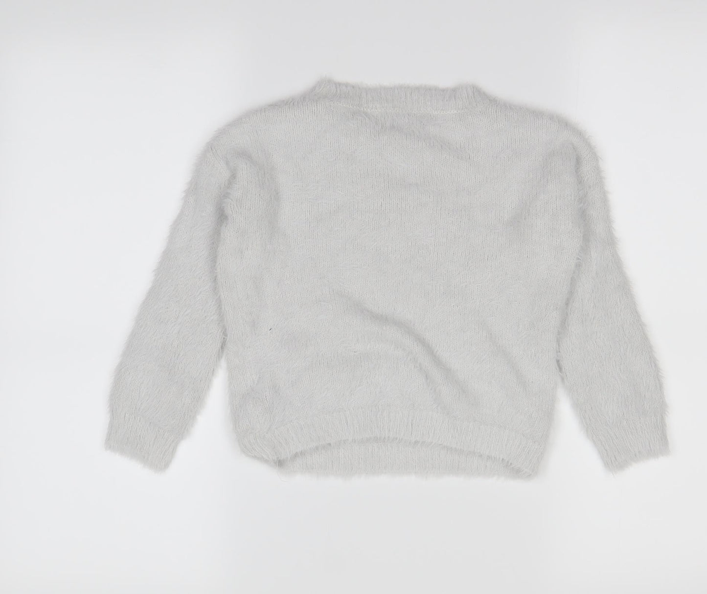 Primark Girls White   Pullover Jumper Size 4-5 Years