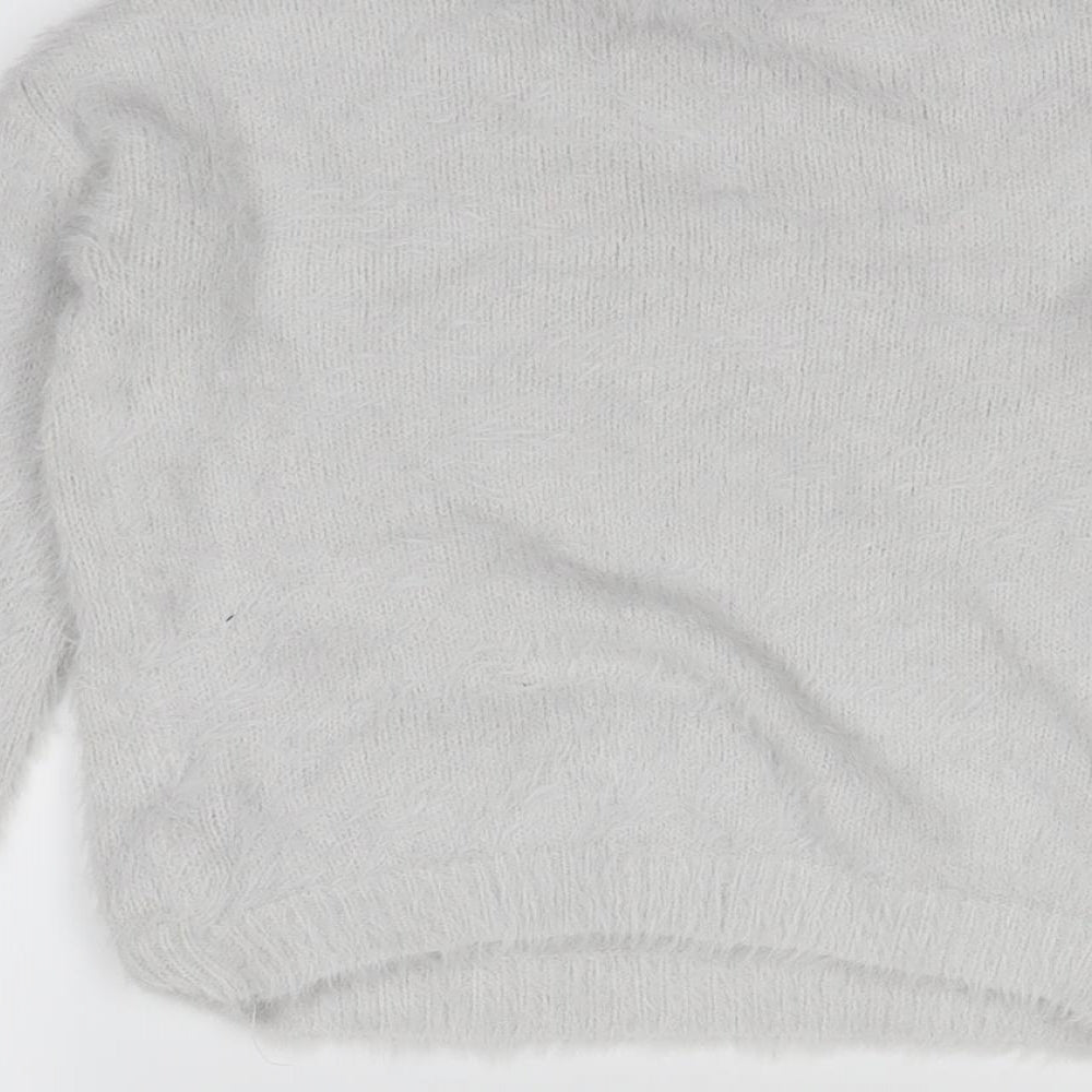 Primark Girls White   Pullover Jumper Size 4-5 Years