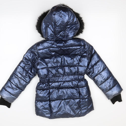 On me Girls Blue   Basic Coat Coat Size 7-8 Years