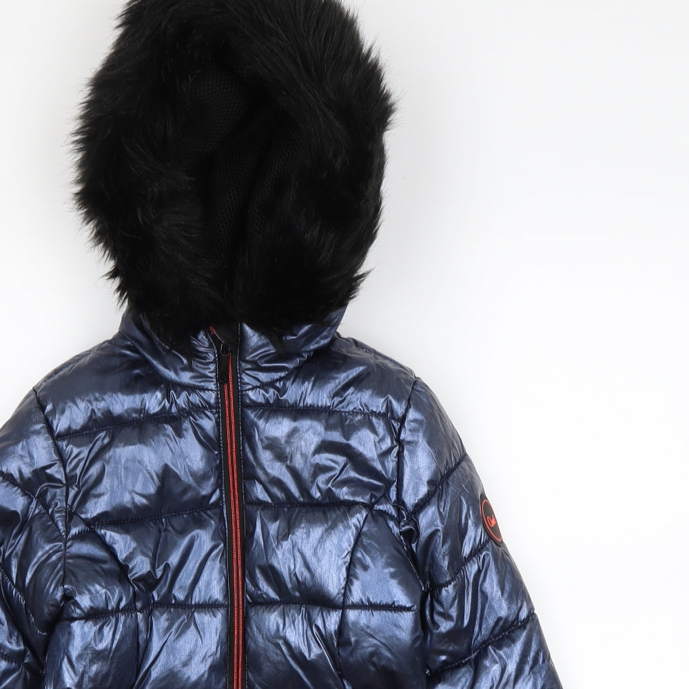 On me Girls Blue   Basic Coat Coat Size 7-8 Years